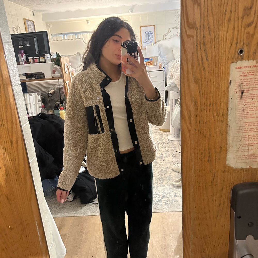 Women's Beige and Black Jacket